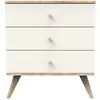 Image de Commode 3 Tiroirs Avec Pieds Bois - Camille Vanille