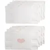 Image de Protections De Barreaux De Lit En Coton Matelassé - Petit Coeur Blanc/rose