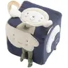 Image de Cube D'activités Bébé En Coton Bio - Petit Coeur Bleu