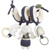 Image de Spirale D'activités En Bouclette Coton Bio - Petit Soleil Beige/bleu