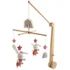 Image de Mobile Musical En Bois Avec Jouets En Coton - Petit Soleil Rose