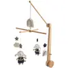 Image de Mobile Musical En Bois Avec Jouets En Coton - Petit Soleil Bleu