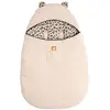 Image de Nid D'ange Bébé 5 Attaches En Velours Côtelé Et Intérieur Gaze De Coton - Leopard Ecru/noir