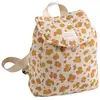 Image de Sac À Dos Maternelle En Gaze De Coton Léopard Ecru/rose