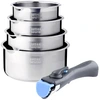 Image de Lot Casseroles Arthur Martin Inox 18/10 14-16-18-20 Cm