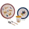 Image de Coffret Repas Liam Dans La Savane (5 Pièces) Marron, Bleu