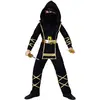 Image de Déguisement Enfant Ninja Noir, Or
