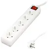 Image de Multriprise Electrodepot 5 Prises + Interrupteur Blanc - Cable 1m