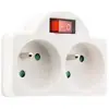 Image de Biplite Zenitech 2x16a Blanche+interrupteur