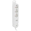 Image de Multiprise Zenitech 3 Prises + 1usb-a + 1usb-c Blanche - Cable 1.4m