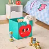 Image de Panier De Rangement Enfant Imprimé Pomme - Cha Cha Pop Vert