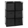 Image de etagère Avec 6 Casiers De Rangement Noir