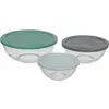 Image de Lot De 3 Saladiers Verre + Couvercles