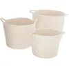 Image de Lot De 3 Paniers À Anses En Coton Tress - Bodhi Blanc