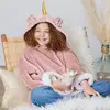 Image de Plaid Sweatshirt Capuche Rose