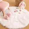 Image de Tapis Enfant Imitation Fourrure Blanc