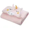 Image de Plaid Enfant - Licorne Rose