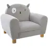 Image de Fauteuil Enfant Chat En Velours - Balo Gris