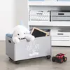 Image de Coffre À Jouets À Roulettes Gris