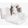 Image de Doudou mouchoir - 10 cm - Boite fleur - DOUDOU ET COMPAGNIE lapin blanc