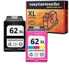 Image de Pack 2 cartouches compatibles HP 62XL - SANS NIVEAU ENCRE