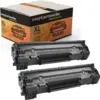 Image de Pack de 2 Toners compatibles HP 35A noir