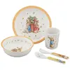 Image de Set Repas Enfant Pierre Lapin 5 Pièces Abricot