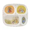 Image de Assiette Plateau À 4 Compartiments Pour Enfant Avec Rebords Ergonomiques Blanc