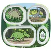 Image de Assiette Plateau À Compartiments Dinosaures Vert