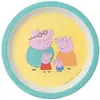 Image de Assiette bébé petit jour peppa pig avec les parents Vert 18 cm PI705K
