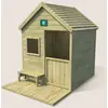 Image de Cabane En Bois Traité Avec Terrasse Et Banc Heidi Marron