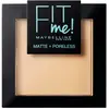 Image de Poudre Ton sur Ton Matifiante Matte + Poreless Fit Me! Maybelline (différentes teintes disponibles) - 115 Ivory