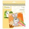 Image de Carnet de 24 feuilles à colorier Animaux de la ferme Avenue Mandarine Graffy Easy Jaune TU GY129C