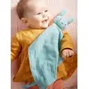 Image de Doudou personnalisable en gaze de coton + hochet rond vert