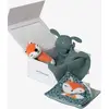 Image de Coffret cadeau 3 pièces : doudou lange personnalisable + hochet + livre imagier forêt enchantée