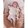 Image de Doudou lapin et hochet en sherpa personnalisable avec mallette blanc