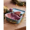 Image de Doudou oiseau bi-matière personnalisable avec mallette rose