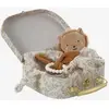 Image de Doudou personnalisable en gaze de coton + hochet et valisette BABYLON vert