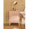 Image de Table de chevet 1 porte en métal rose