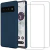 Image de Coque Google Pixel 7 et 2 écrans de protection - Silicone - Bleu marine en occasion ou reconditionné