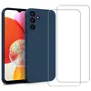 Image de Coque Galaxy A14 et 2 écrans de protection - Silicone - Bleu en occasion ou reconditionné
