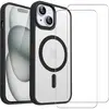Image de Coque iPhone 15 et 2 écrans de protection - TPU - Transparent en occasion ou reconditionné