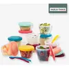 Image de Ensemble de 12 bo ®tes herm ©tiques + 3 cuill ¨res souples Babybols Multi Set multicolore