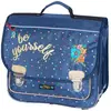 Image de Cartable Fille Carré Motif Pois Polyester Ettavee Bloom Be Yourself Bleu Marine
