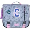 Image de Cartable Scolaire Fille 2 Compartiments Dos Renforcé Camps Girl 38 Cm Gris / Rose / Bleu