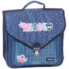 Image de Cartable Maternelle Fille Chacha Miaou 36 Cm 2 Compartiments Polyester   Kidabord Bleu / Bleu / Marine