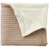 Image de Couverture Polaire En Coton Gaufré Cassonade (75 X 120 Cm) Beige, Blanc