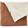 Image de Couverture Polaire En Coton Gaufré Cassonade (75 X 120 Cm) Orange, Blanc