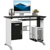 Image de HOMCOM Bureau informatique design en mdf 100 L x 52 I x 75H cm noir et blanc
