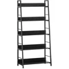 Image de HOMCOM Étagère bibliothèque de Rangement Style Industriel incliné 5 Niveaux 70L x 35l x 150H cm Noir